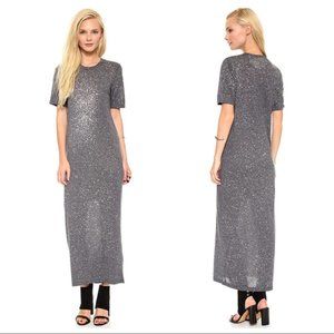 IRO Jeans Lina Splatter Grey T-shirt Maxi Dress